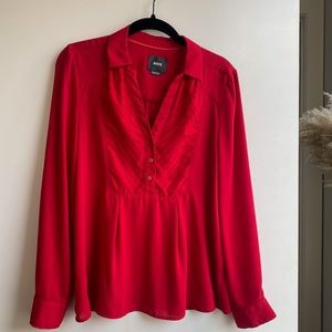 Anthropologie Red Blouse